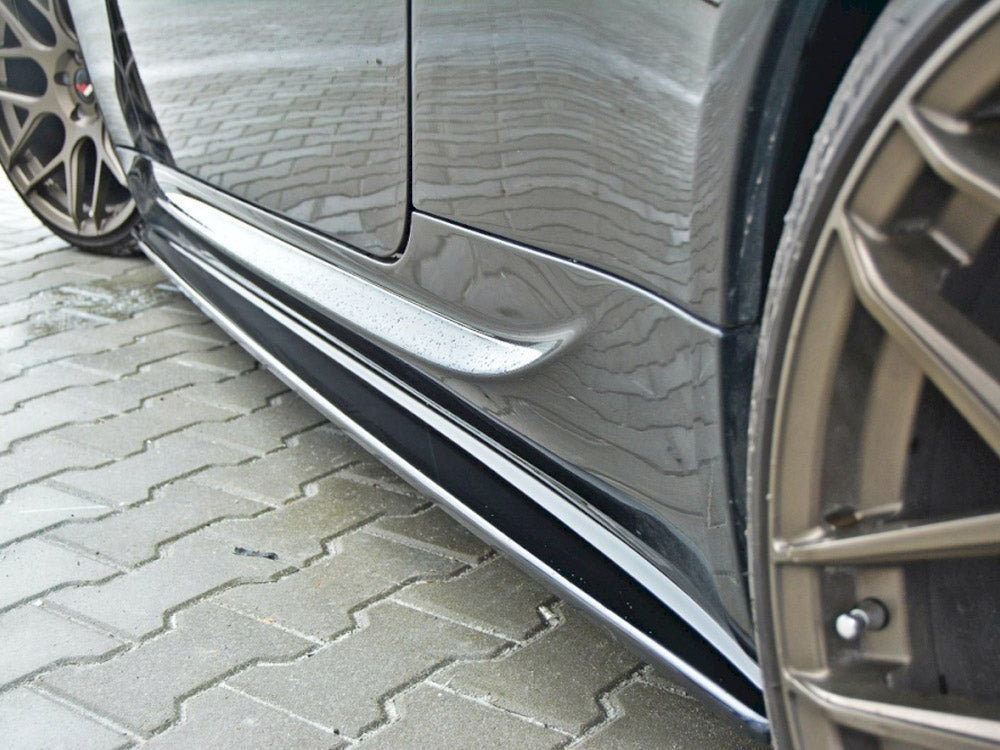 Side Skirts Splitters compatible with BMW M6 E63 (2005-2010) - Carbon Look