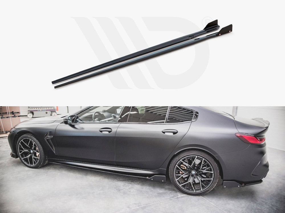 Side Skirts Diffusers V.1 + Flaps BMW M8 GRAN Coupe F93 / 8 GRAN Coupe M-pack G16