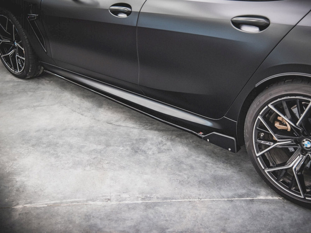 Side Skirts Diffusers V.1 + Flaps BMW M8 GRAN Coupe F93 / 8 GRAN Coupe M-pack G16