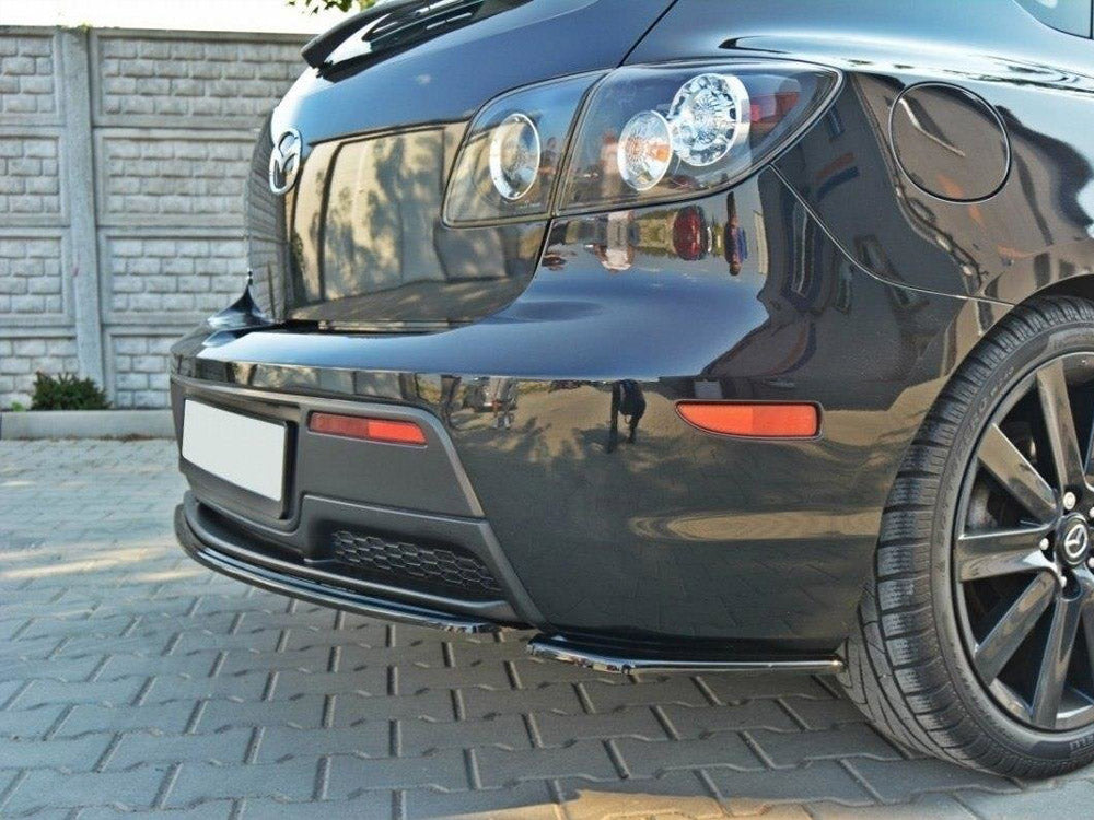 Rear Side Splitters compatible with Mazda3 MPS Mk1 US-Spec Version - Textured