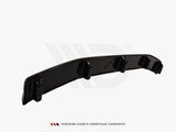 Central Rear Splitter compatible with Mazda3 Mk2 MPS (With Vertical Bars) - Textured