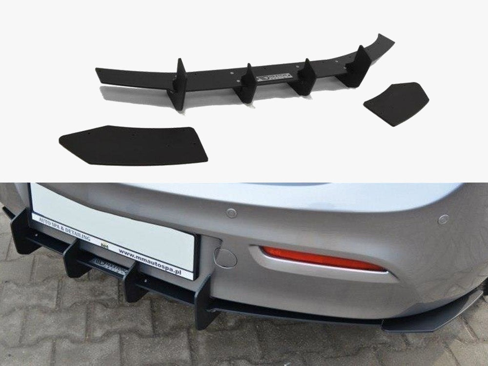 Rear Diffuser &amp; Rear Side Splitters compatible with Mazda3 Mk2 Sport