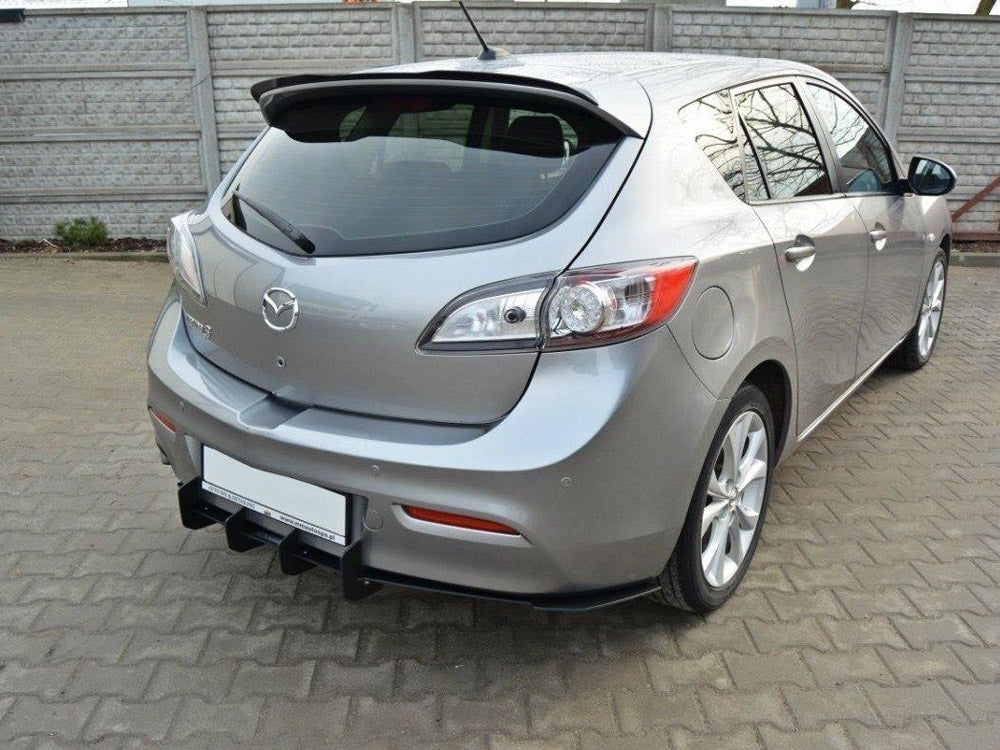 Rear Diffuser &amp; Rear Side Splitters compatible with Mazda3 Mk2 Sport