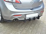Rear Diffuser &amp; Rear Side Splitters compatible with Mazda3 Mk2 Sport