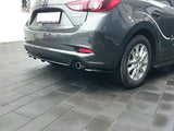 Central Rear Splitter (Vertical Bars) compatible with Mazda3 Mk3 Facelift