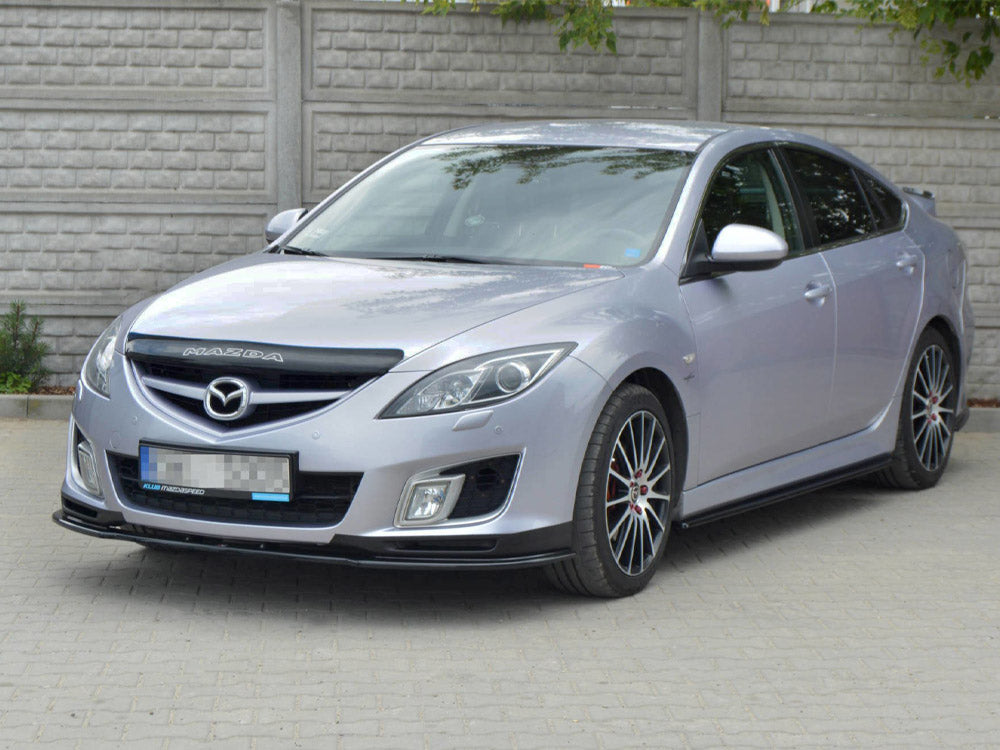 Front Splitter compatible with Mazda6 Mk2 Sport Hatch (GH-series) Pre-facelift (2008-2010) - Carbon Look