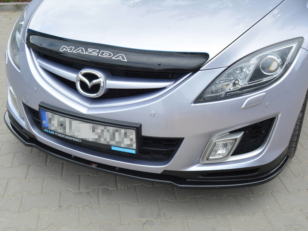 Front Splitter compatible with Mazda6 Mk2 Sport Hatch (GH-series) Pre-facelift (2008-2010) - Carbon Look