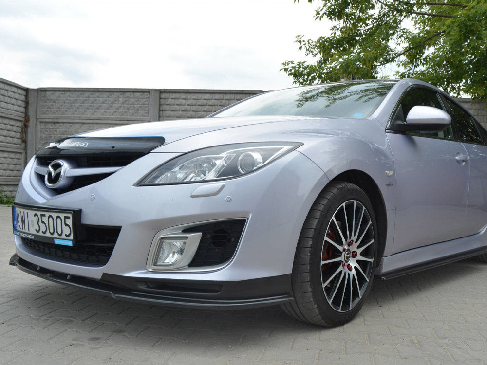 Front Splitter compatible with Mazda6 Mk2 Sport Hatch (GH-series) Pre-facelift (2008-2010) - Carbon Look