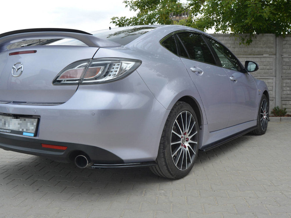 Side Skirts Splitters compatible with Mazda6 Mk2 Sport Hatch (Gh-series) Pre-facelift (2008-2010) - Carbon Look