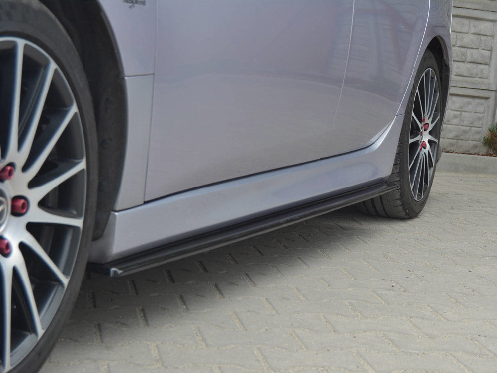 Side Skirts Splitters compatible with Mazda6 Mk2 Sport Hatch (Gh-series) Pre-facelift (2008-2010) - Carbon Look