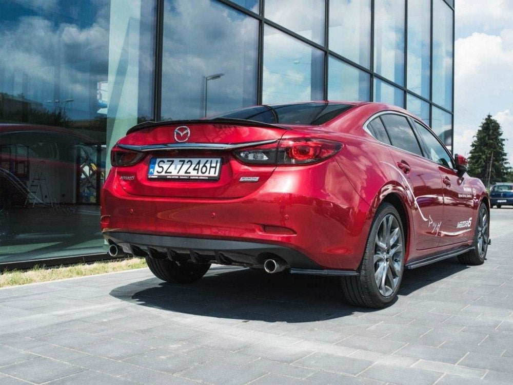 Rear Side Splitters compatible with Mazda6 GJ (Mk3) Facelift (2014- 2017) - Carbon Look
