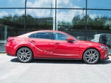 Side Skirts Diffusers compatible with Mazda6 Sedan GJ Mk3 - Textured