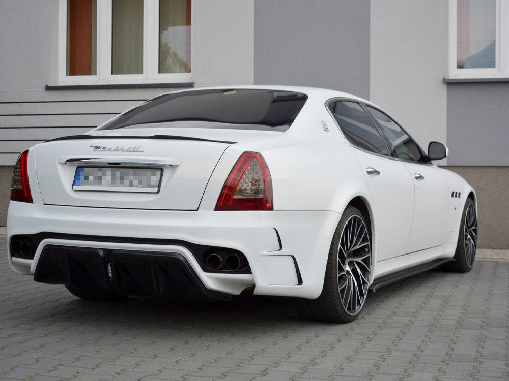 Side Skirts Diffusers compatible with Maserati Quattroporte Mk5 Facelift (2009-2012) - Carbon Look