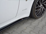 Side Skirts Diffusers compatible with Maserati Quattroporte Mk5 Facelift (2009-2012) - Carbon Look