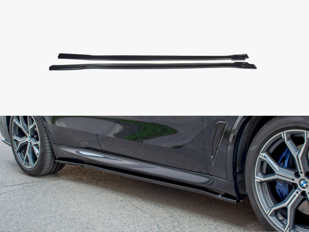 Side Skirts Diffusers compatible with BMW X5 M Sport G05 - Textured
