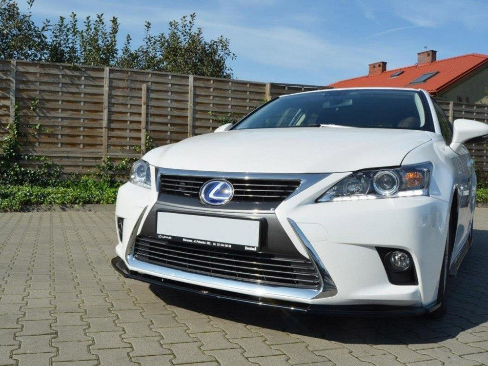 Front Splitter V.1 compatible with Lexus CT Mk1 Facelift (2013-2017) - Carbon Look