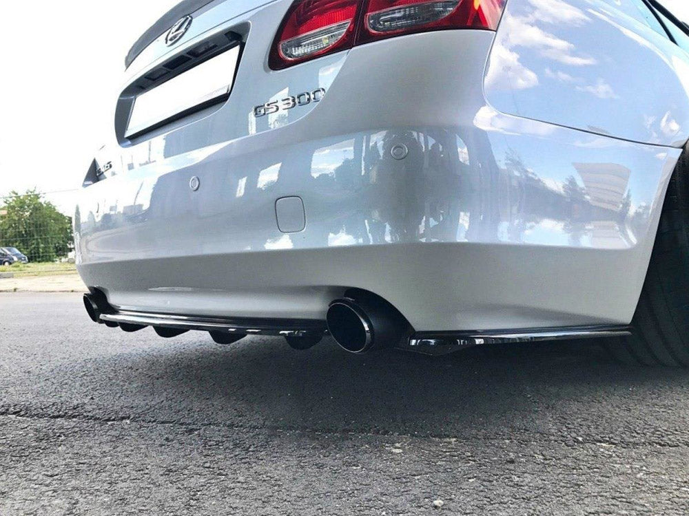 Central Rear Splitter (Vertical Bars) compatible with Lexus GS 300 Mk3 Facelift