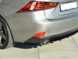 Rear Side Splitters compatible with Lexus IS 200T Mk3 (2013-2016) - Textured