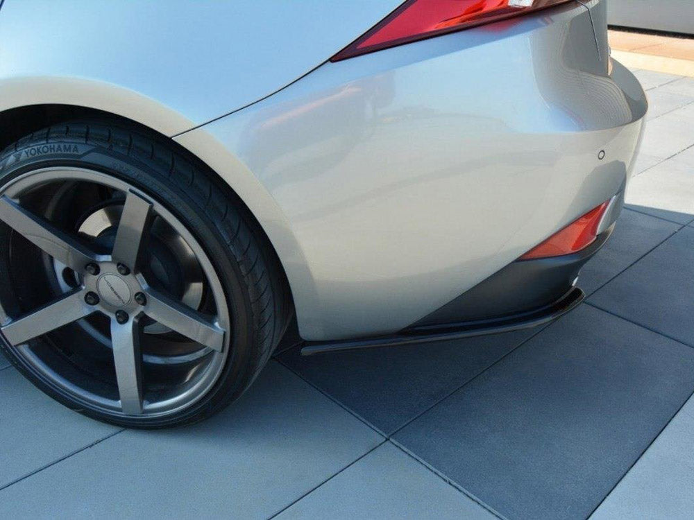 Rear Side Splitters compatible with Lexus IS 200T Mk3 (2013-2016) - Textured