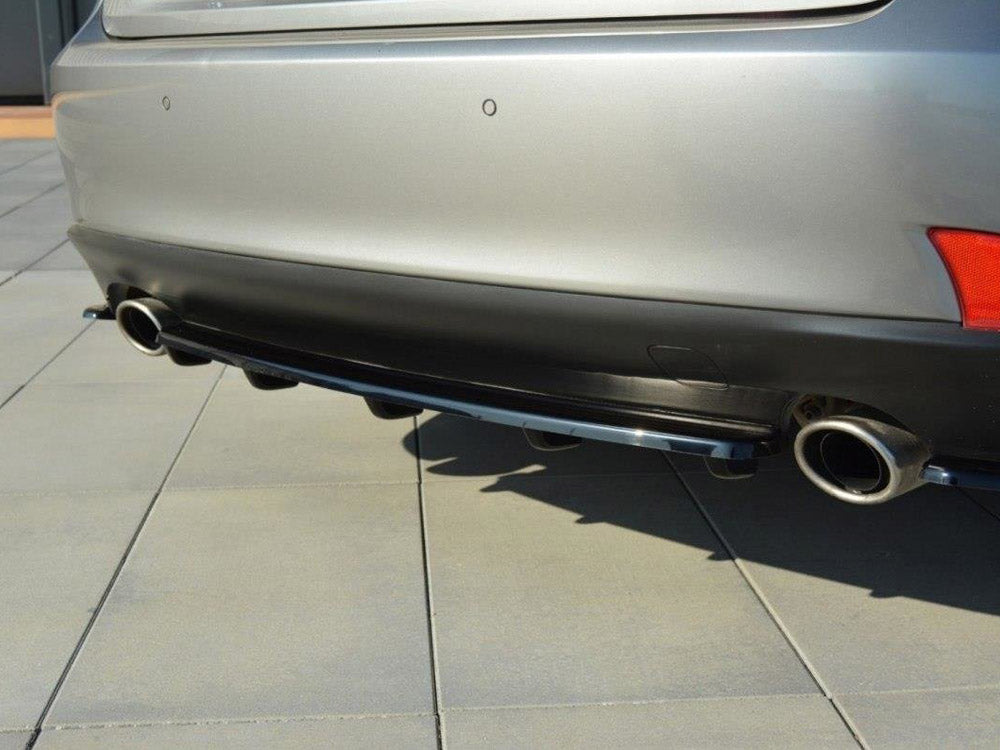 Central Rear Splitter (Vertical Bars) compatible with Lexus IS Mk3 T - Textured