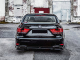 MAXTON DESIGN Central Rear Splitter (W/ Vertical Bars) Lexus LS MK4 Facelift (2012-2017)