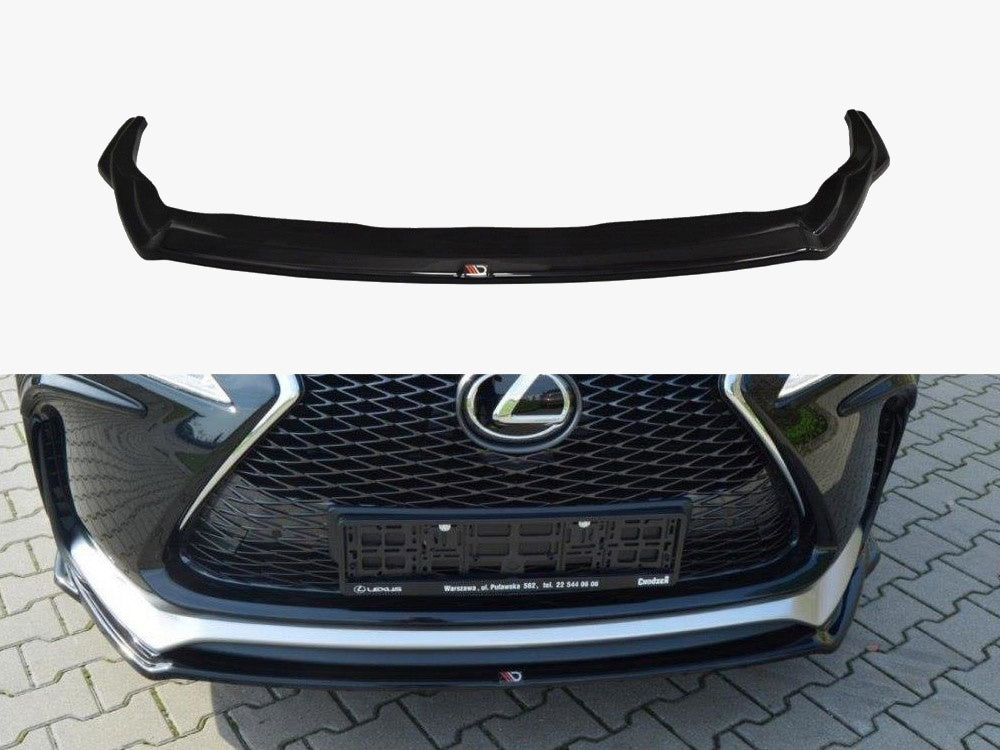 Front Splitter compatible with Lexus NX Mk1 F Sport (2014- 2017) - Carbon Look