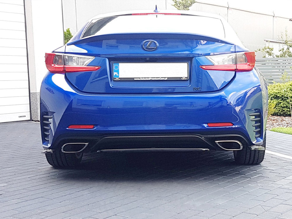 Central Rear Splitter (Without Vertical Bars) compatible with Lexus RC (2014-UP) - Carbon Look