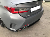 Central Rear Splitter (Without Vertical Bars) compatible with Lexus RC (2014-UP) - Carbon Look