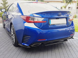 Central Rear Splitter (Without Vertical Bars) compatible with Lexus RC (2014-UP) - Carbon Look