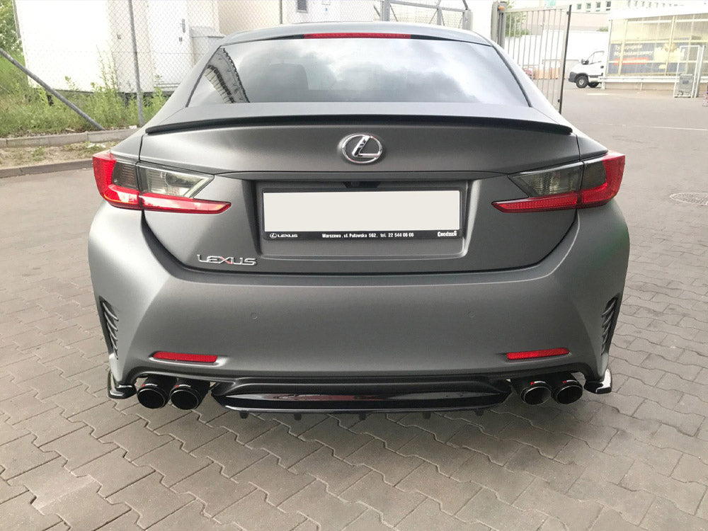 Central Rear Splitter (With Vertical Bars) compatible with Lexus RC (2014-UP)