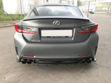 Central Rear Splitter (With Vertical Bars) compatible with Lexus RC (2014-UP)