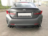 MAXTON DESIGN Central Rear Splitter (With Vertical Bars) Lexus RC (2014-UP)