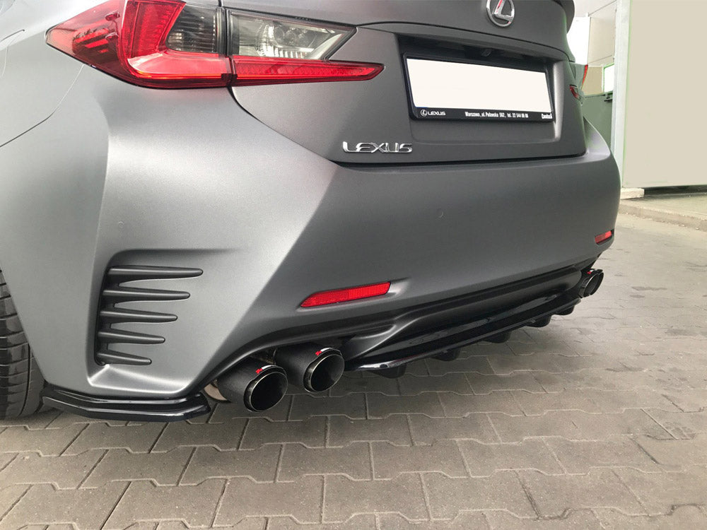 Central Rear Splitter (With Vertical Bars) compatible with Lexus RC (2014-UP)