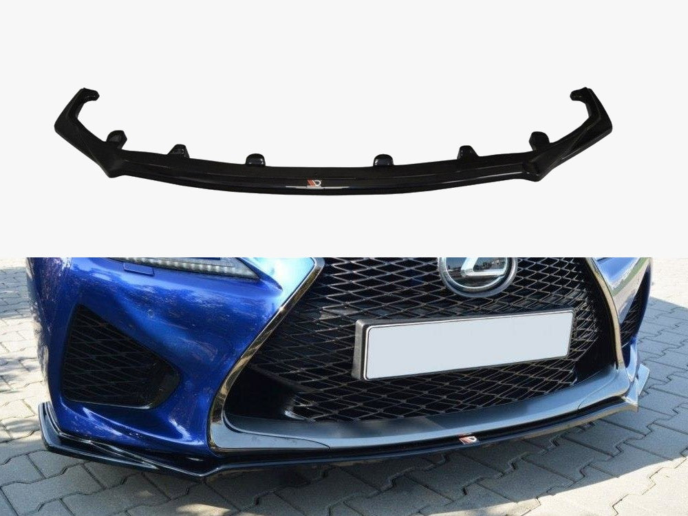 Front Splitter V.1 compatible with Lexus RC F (2014-2019) - Carbon Look