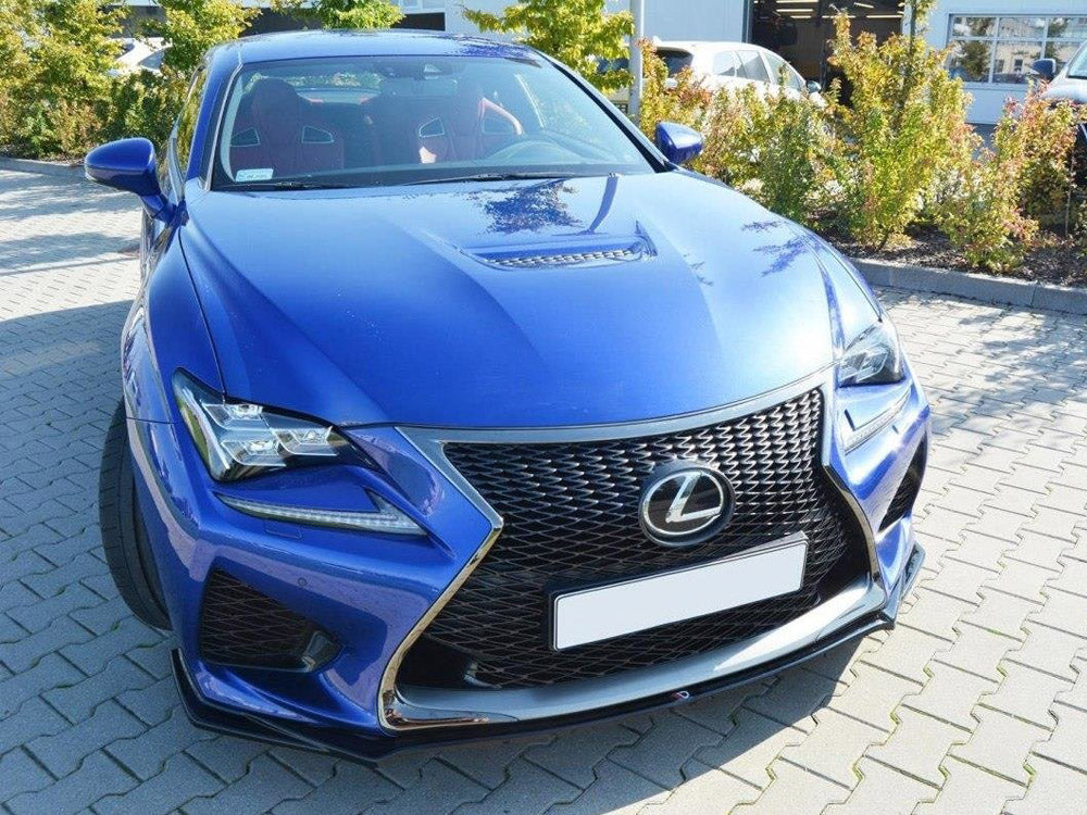 Front Splitter V.1 compatible with Lexus RC F (2014-2019) - Carbon Look