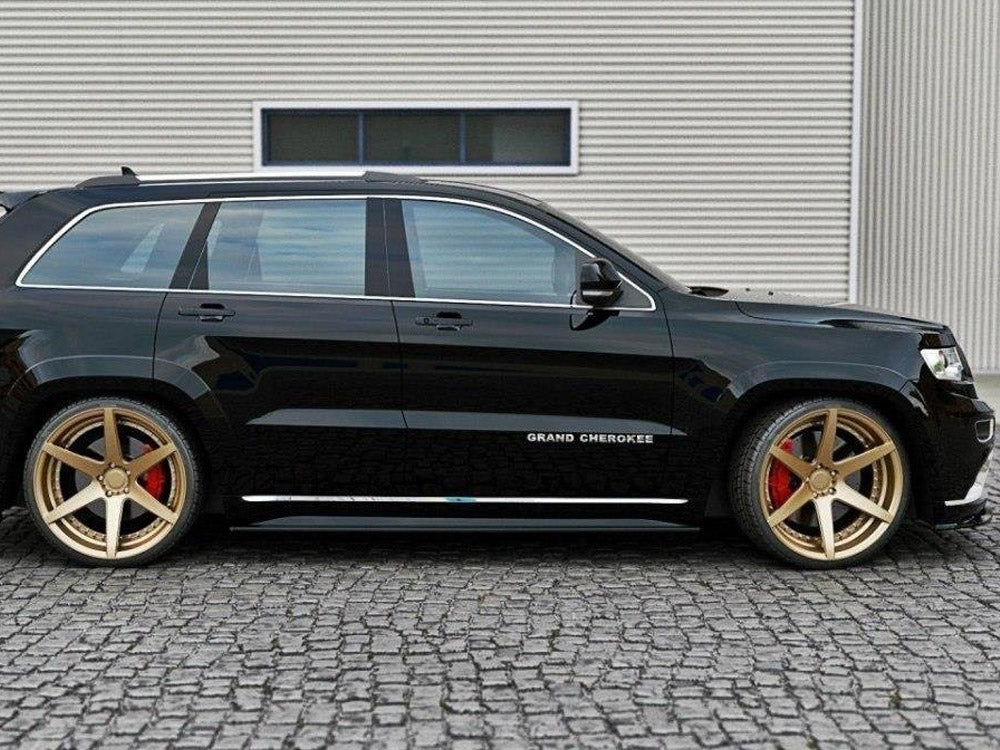 Side Skirts Diffusers compatible with Jeep Grand Cherokee WK2 Summit Facelift - Carbon Look