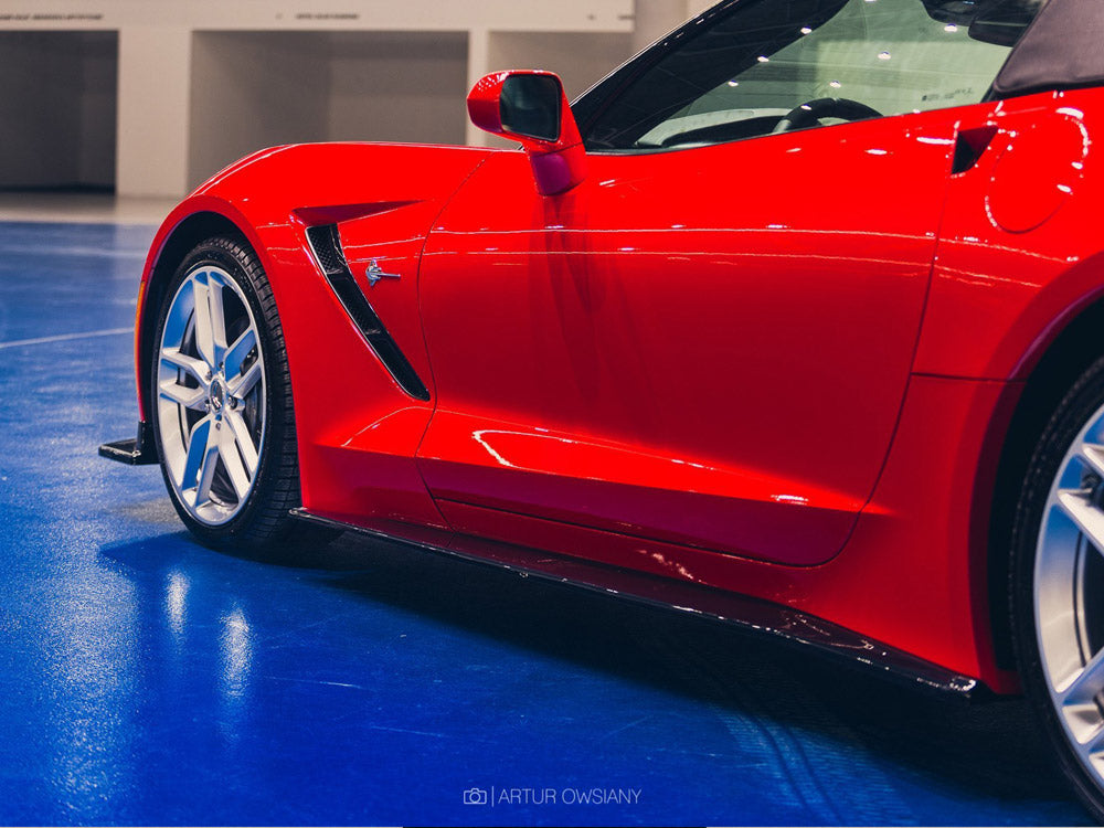 Side Skirts Diffusers V.1 compatible with Chevrolet Corvette Stingray / Grand Sport C7