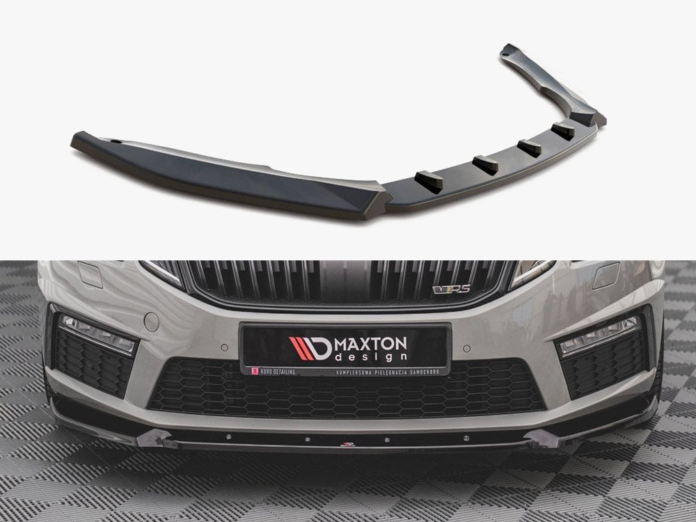 Front Splitter V.2 compatible with Skoda Octavia RS Mk3 Facelift