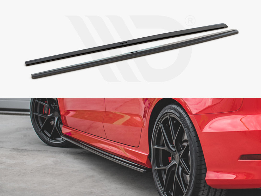 Side Skirts Diffusers V.1 Audi S3 / A3 S-line 8V / 8V FL Sedan (2013-2020)