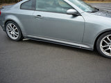 Side Skirts Splitters compatible with INFINITI G35 Coupe (2003-2007) - Carbon Look