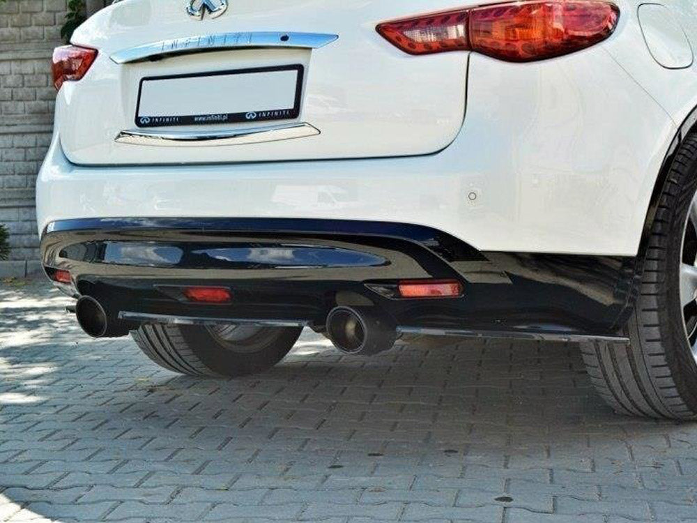 Rear Side Splitters compatible with INFINITI QX70 - Carbon Look