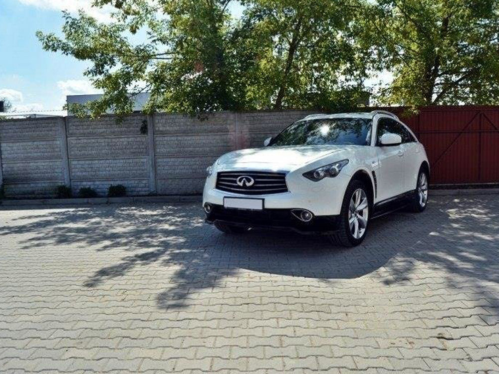 Front Splitter V.1 compatible with INFINITI QX70 - Carbon Look