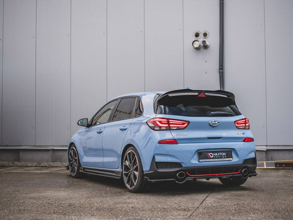 MAXTON DESIGN Central Rear Splitter (With Vertical Bars) Hyundai I30 N MK3 Hatchback (2017-2020)