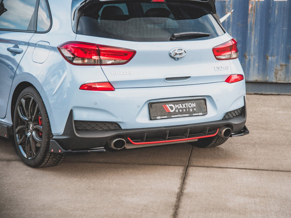 Rear Side Splitters V.6 + Flaps compatible with Hyundai i30 N Mk3 Hatchback