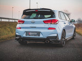 Rear Side Splitters V.7 + Flaps compatible with Hyundai i30 N Mk3 Hatchback