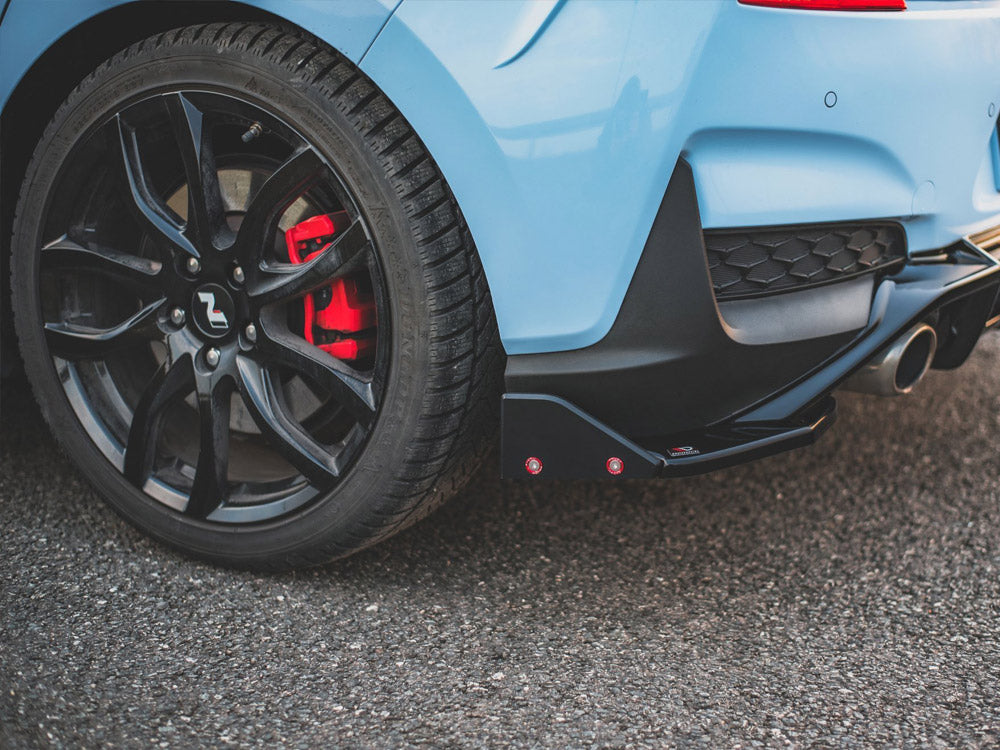 Rear Side Splitters V.7 + Flaps compatible with Hyundai i30 N Mk3 Hatchback