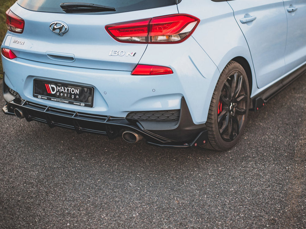Rear Side Splitters V.7 + Flaps compatible with Hyundai i30 N Mk3 Hatchback