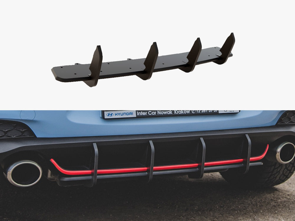 Street PRO Rear Diffuser V.1 compatible with Hyundai i30 N Mk3 Hatchback
