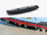 Central Rear Splitter compatible with Hyundai i30 Mk3 N Fastback