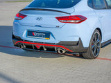 Central Rear Splitter compatible with Hyundai i30 Mk3 N Fastback